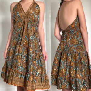 mini silk vneck dress